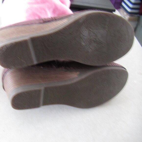 Dansko Shirley wedge ankle bootie maroon leather women’s 38 7.5 comfort shoes - Picture 5 of 10